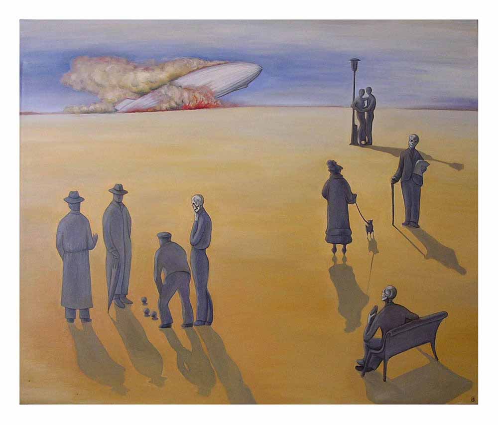 Βασίλης Λιάκος, Ζωγραφική, artvali.gr, «Το μέγα τίποτα» 1995 ελαιογραφία σε καμβά 120Χ100